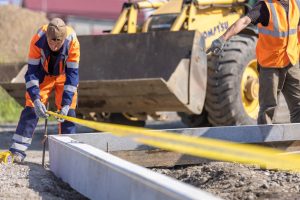 Semelle de fondation en limite de propriété